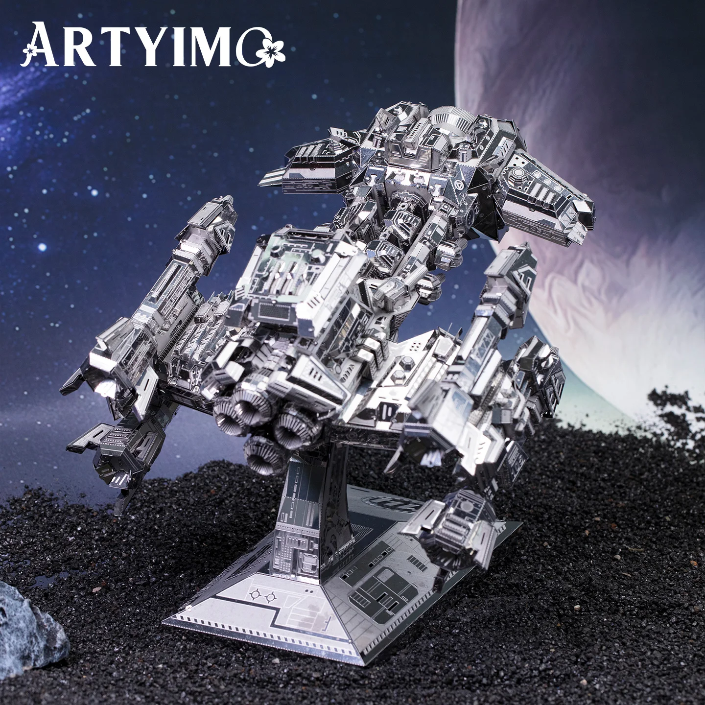 MU Star Destroyer Battleship 3D Metal Puzzle DIY Assembly Kit, Brain Teaser, Office Decor, Birthday Christmas Halloween Gift view 4