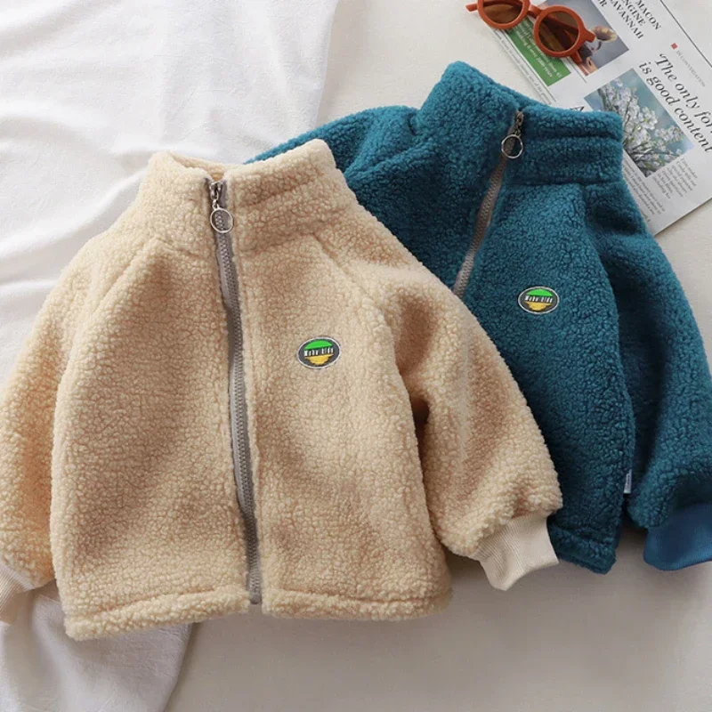 Children Lamb Fleece Coat Plush Boys Coat Girl Winter Jacket Kid Coat for Girl Winer Clothes for Girl Abrigos Para Niñas 아동외투