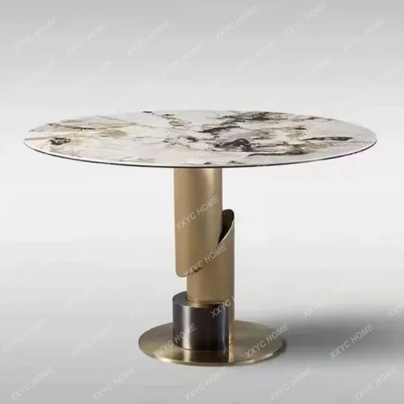 M Postmodern light luxury stone rock slab dining table dining table small apartment negotiation table