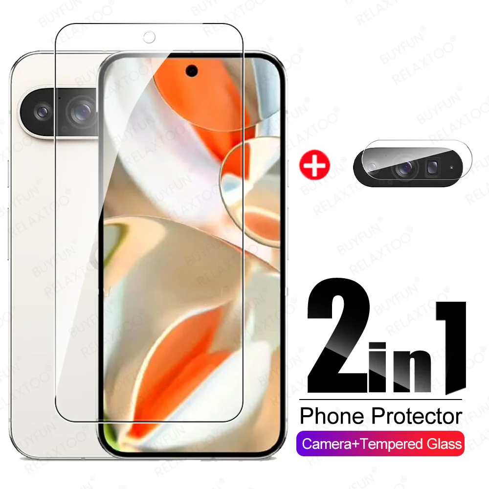 2in1 Protect Glass For Google Pixel 9 Pro XL 5G Camera Tempered Glass Pixel9 Pixel9Pro 9Pro 9ProXL Pixel9ProXL Screen Protector