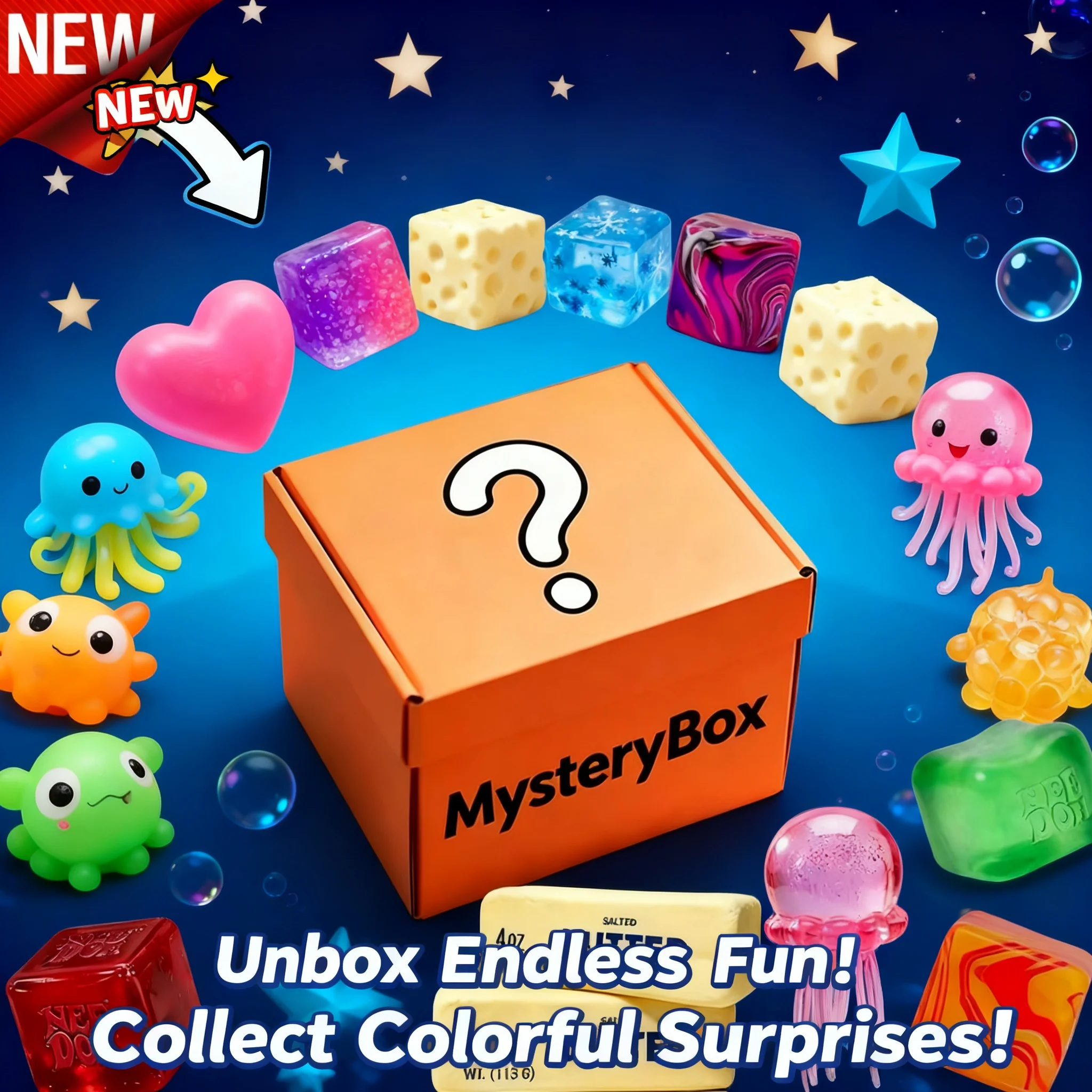 Authentic Mystery Soda Fidget Cube Surprise Blind Box Soft Squishy Squeeze Toy Stress Relief Sensory Novelty Gift for Kids