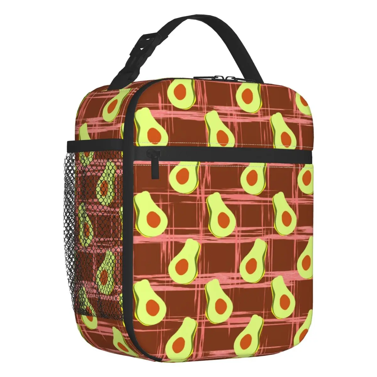 

Avocado Lover Fruit Pattern Insulated Lunch Bags for Outdoor Picnic Portable Cooler Thermal Bento Box Women Children