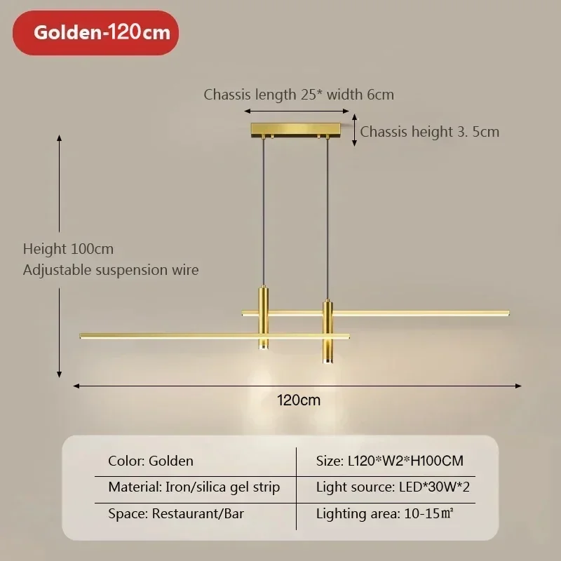 Modern LED Pendant Lamp Dining Table Kitchen Minimalist Black Gold Chandelier Home Decor Lighting Lusters Fixtures