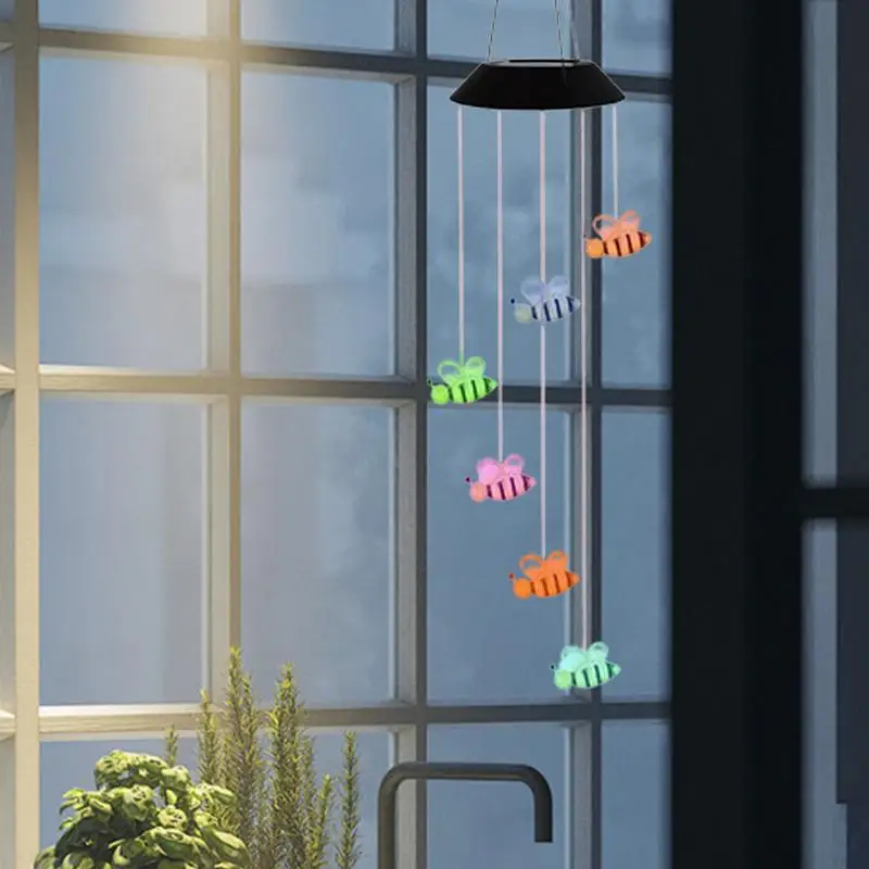 

Солнечные колокольчики, солнечные колокольчики для улицы, декоративные водонепроницаемые спиннеры, светодиодные фонари, украшение для патио, домашнего балкона, двора