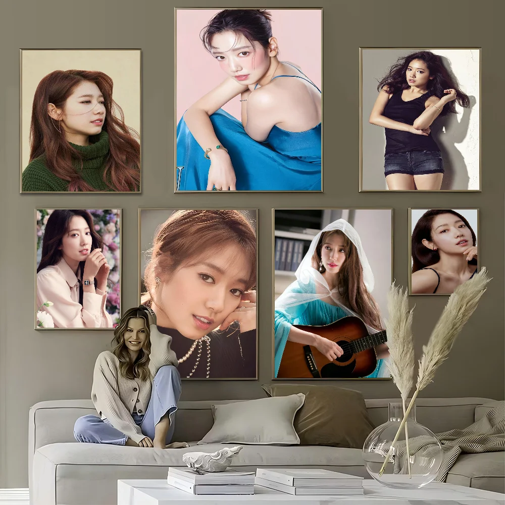 

Park Shin Hye Anime Posters Sticky Waterproof Paper Sticker Coffee House Bar Kawaii Room Decor
