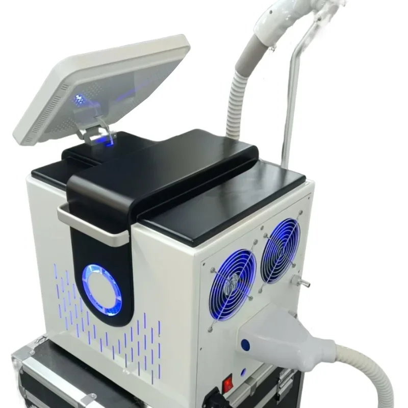 Soprano portátil 808 755 diodo gelo titânio laser corpo máquina de remoção de pêlos 3 ondas permanente 808 755 1064