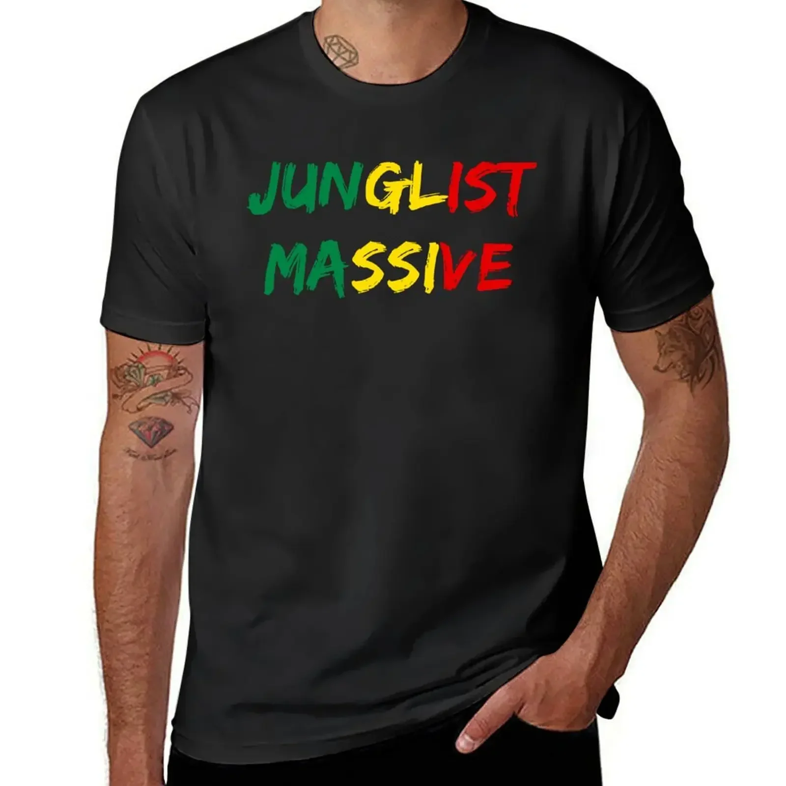 Junglist massive T-Shirt basketball graphic tees oversizeds designer shirts fitted t shirts for men