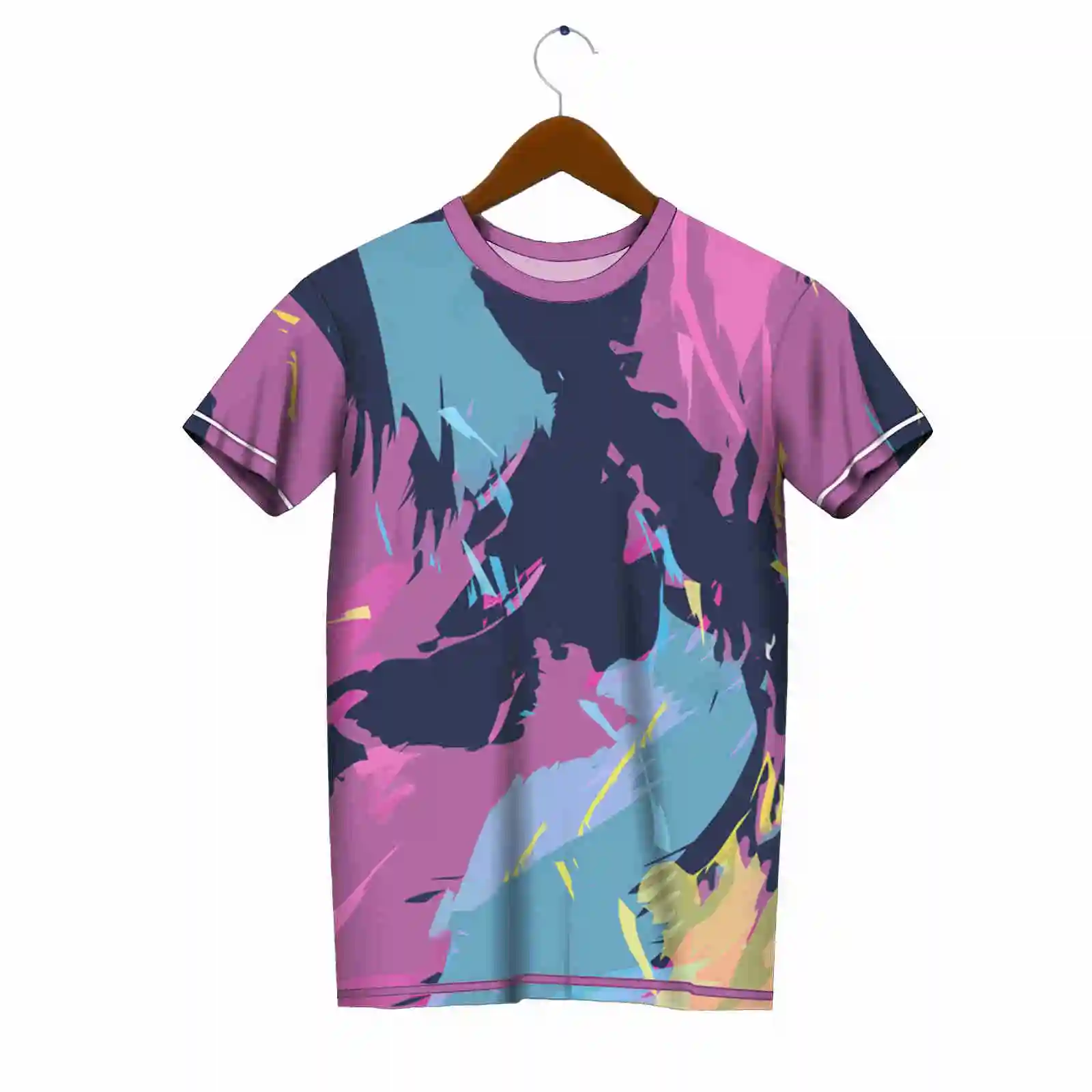 Abstract art Printed T-shirt Men's Summer Fashion Short Sleeve Large Round Neck Fitness Wear 2023 Men's Street Running Clothes