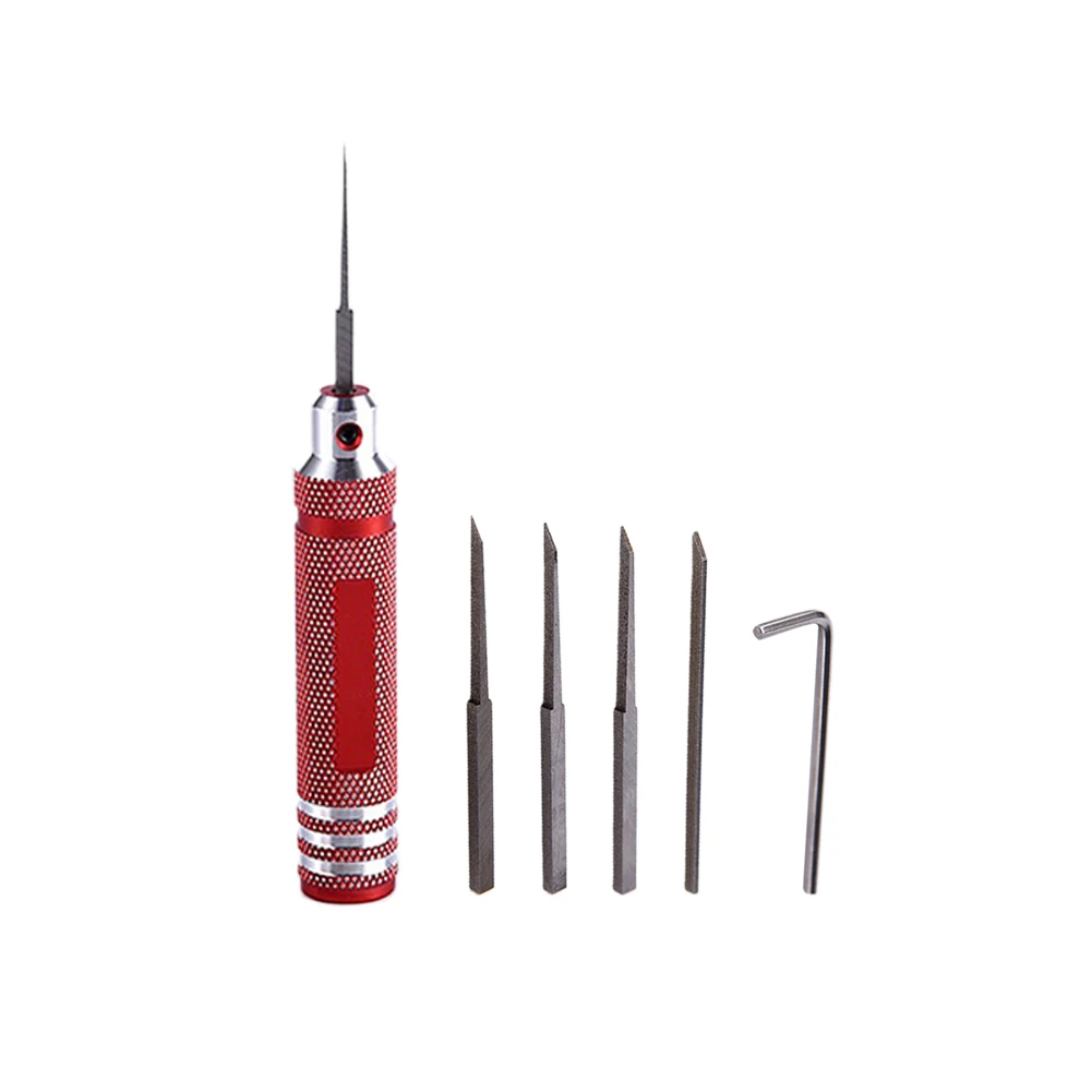 Prime Model Scriber W/ Blade Resin Carved Scribe Line Hobby Cutting Tool Chisel 0.2-1.0mm Blade Tools For RC Car Drone Repair