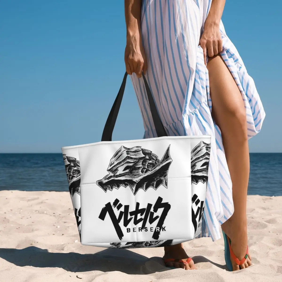 Berserk Sacrifice Mark Demon Sword And Magic Beach Tote Bag Sport Gym Yoga Duffle Large Tote Bag Women Travel Bag Fitness bag