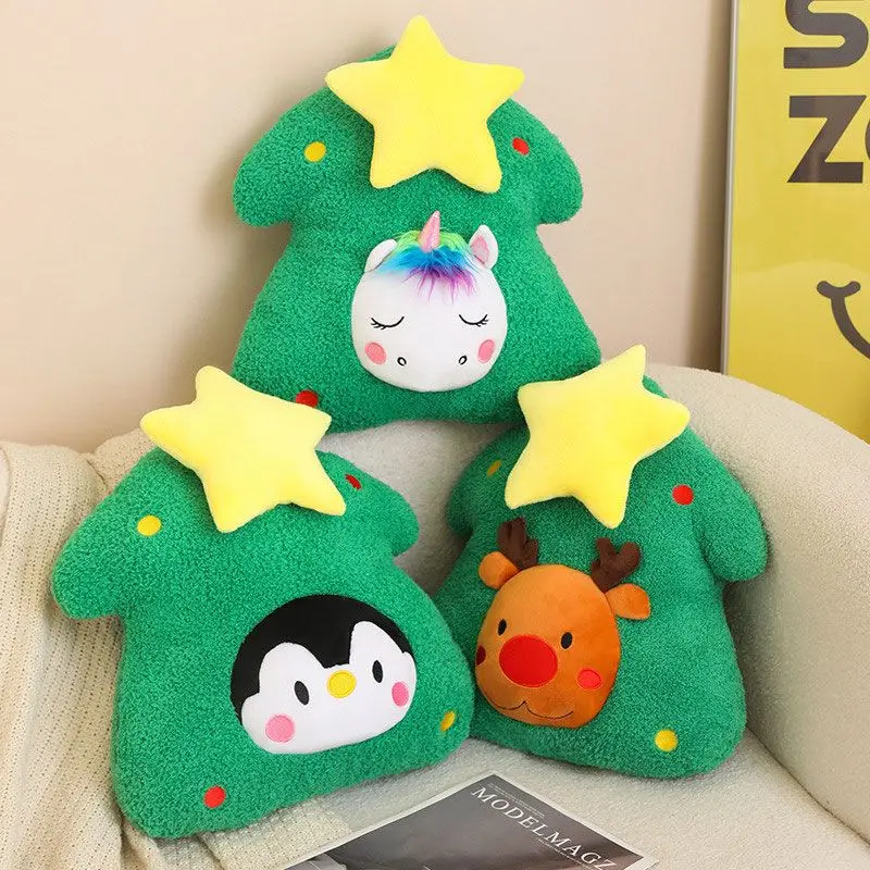 

Christmas Tree Pillow, Sofa Cushion, Plush Christmas Pine Tree Gift, Cute And Soft