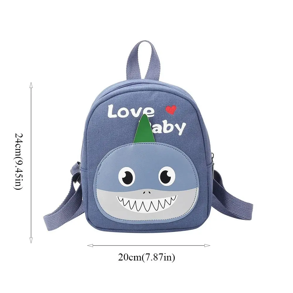 Cartable en toile de requin de dessin animé pour enfants, mini sac à dos mignon pour filles et garçons, cartables de maternelle, cadeaux d'anniversaire à la mode