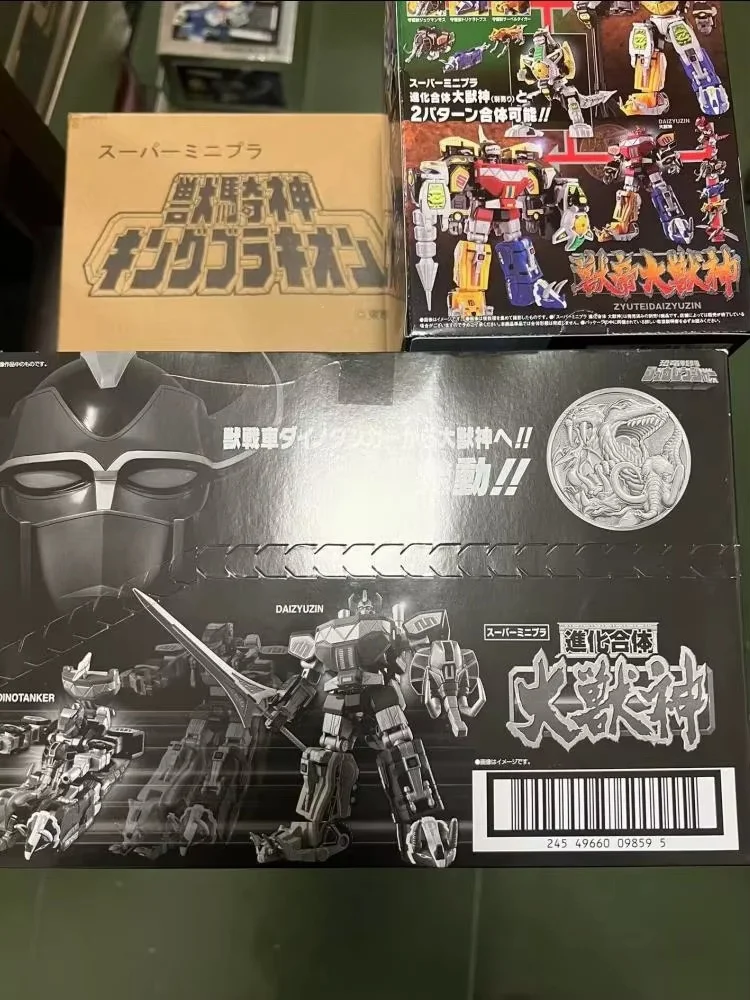 

In Stock Power Rangers Anime Smp Shokugan Super Minipla Megazord Ninja Sentai Kakuranger Action Figure Model Doll Collection Toy