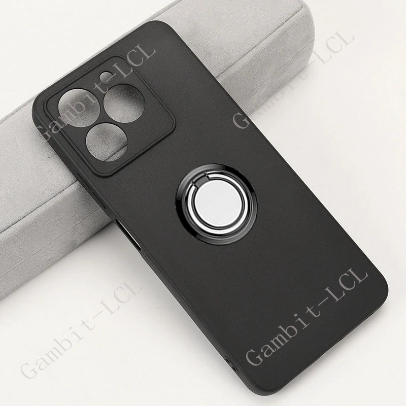 For Ulefone Note 20 Pro 2024 Note20Pro 6.75" Back Ring Holder Bracket Phone Cover TPU Soft Silicone Case On UlefoneNote20Pro