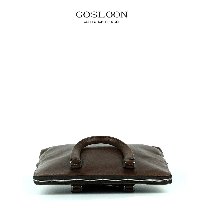 กระเป๋าแล็ปท็อปกระเป๋าหนังหรูหราของแท้หนัง Cowskin กระเป๋าเอกสารขนาดใหญ่ความจุธุรกิจทํางานไหล่กระเป๋าถือแล็ปท็อปกระเป๋า