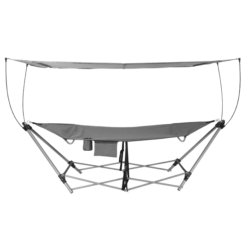 Foldable stand Portable hammocks with canopy easy setup space saving