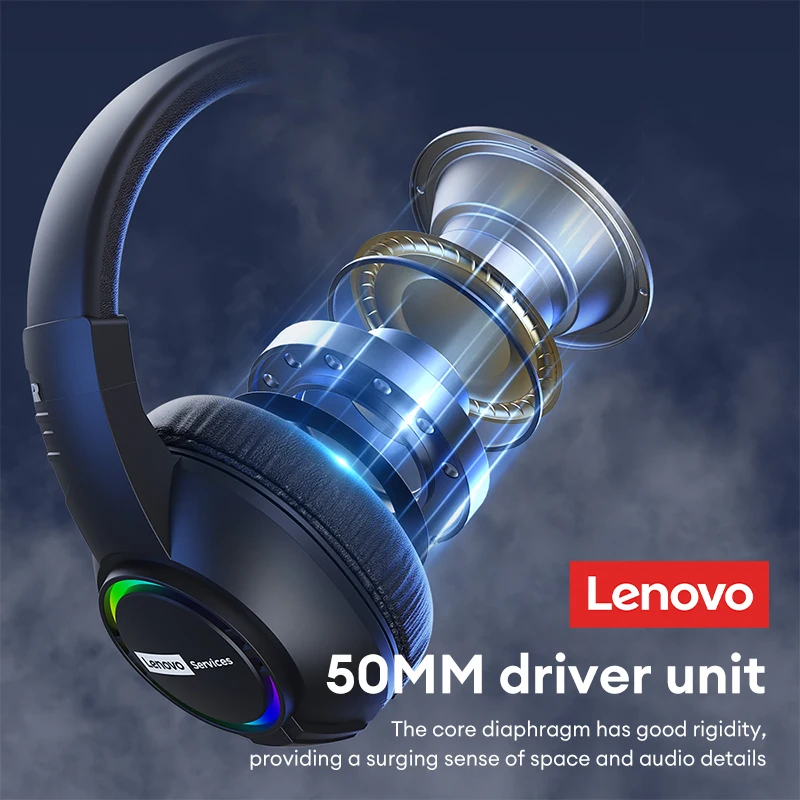 Lenovo E08 Esports Gaming Headset voor pc-laptops 7.1 Surround Sound 3,5 mm jack en USB-hoofdtelefoon Lage gamelatency Oordopjes Cadeau
