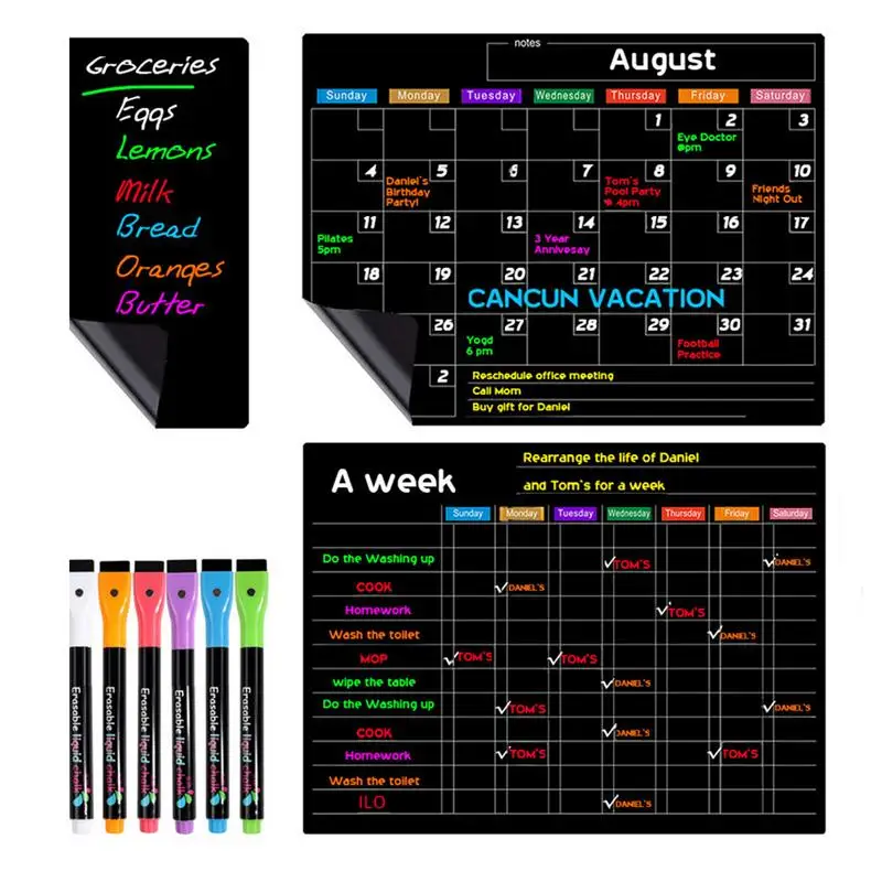 

Acrylic Magnetic Dry Erase Board Calendar Reusable Dry Erase Fridge Calendar Clear Monthly Planner For Refrigerator Magnet Famil