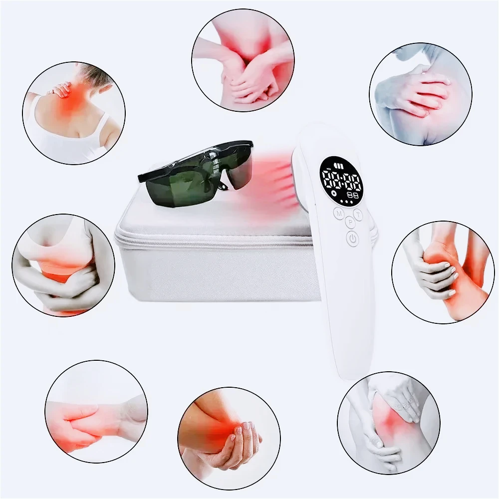 

808nm&650nm Laser Therapy Device Cold Reduction Injury Muscle Health Care Handheld Physiotherapy Machine Neck Back Arthritis