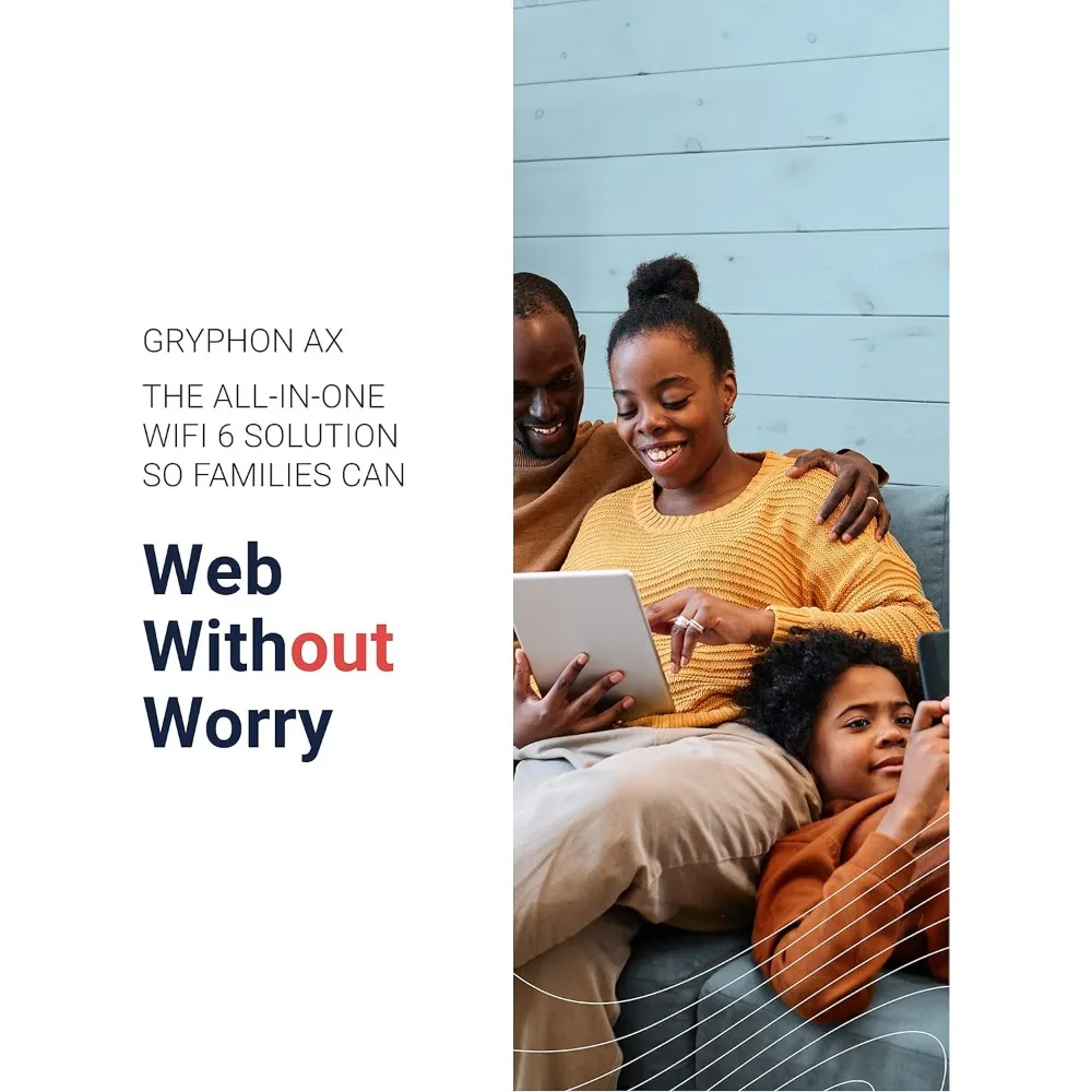 WiFi 6 Parental Control Router – Advanced Content Filters and Next-Gen Firewall - 4.3 Gbps Across 3,000 sq. ft. per Router