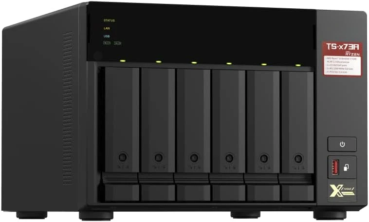 TS-673A-8G 6 Bay High-Performance NAS with 2 x 2.5GbE Ports and Two PCIe Gen3 Slots