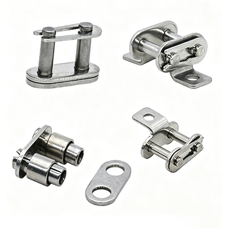 1/2/5Pcs Hollow Links/Straight Links/Double Side Single Hole Curved Plate Roller Chain Conveyor Driving Chain 06B/08B/10A/12A