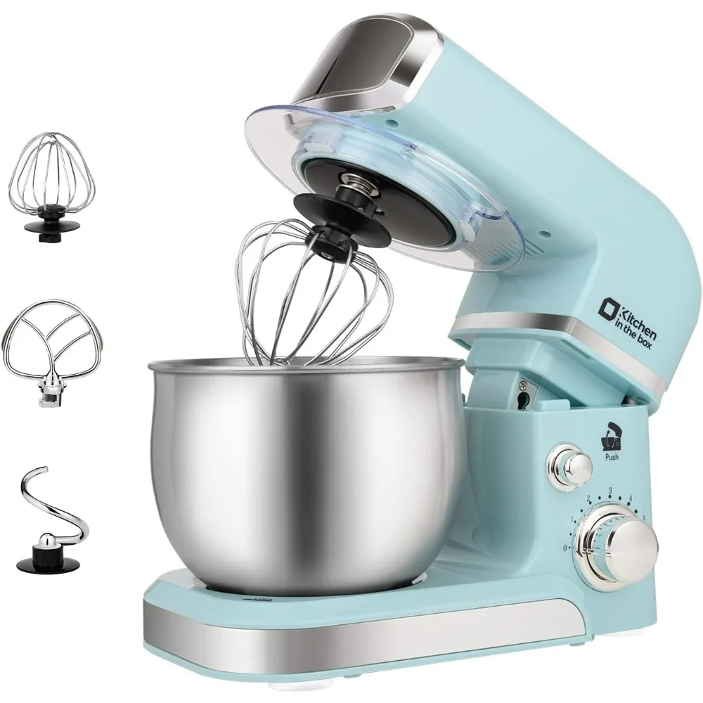 

Stand Mixer,3.2Qt Small Electric Food Mixer,6 Speeds Portable Lightweight Mixer for Daily Use with Egg Whisk,Dough Hook