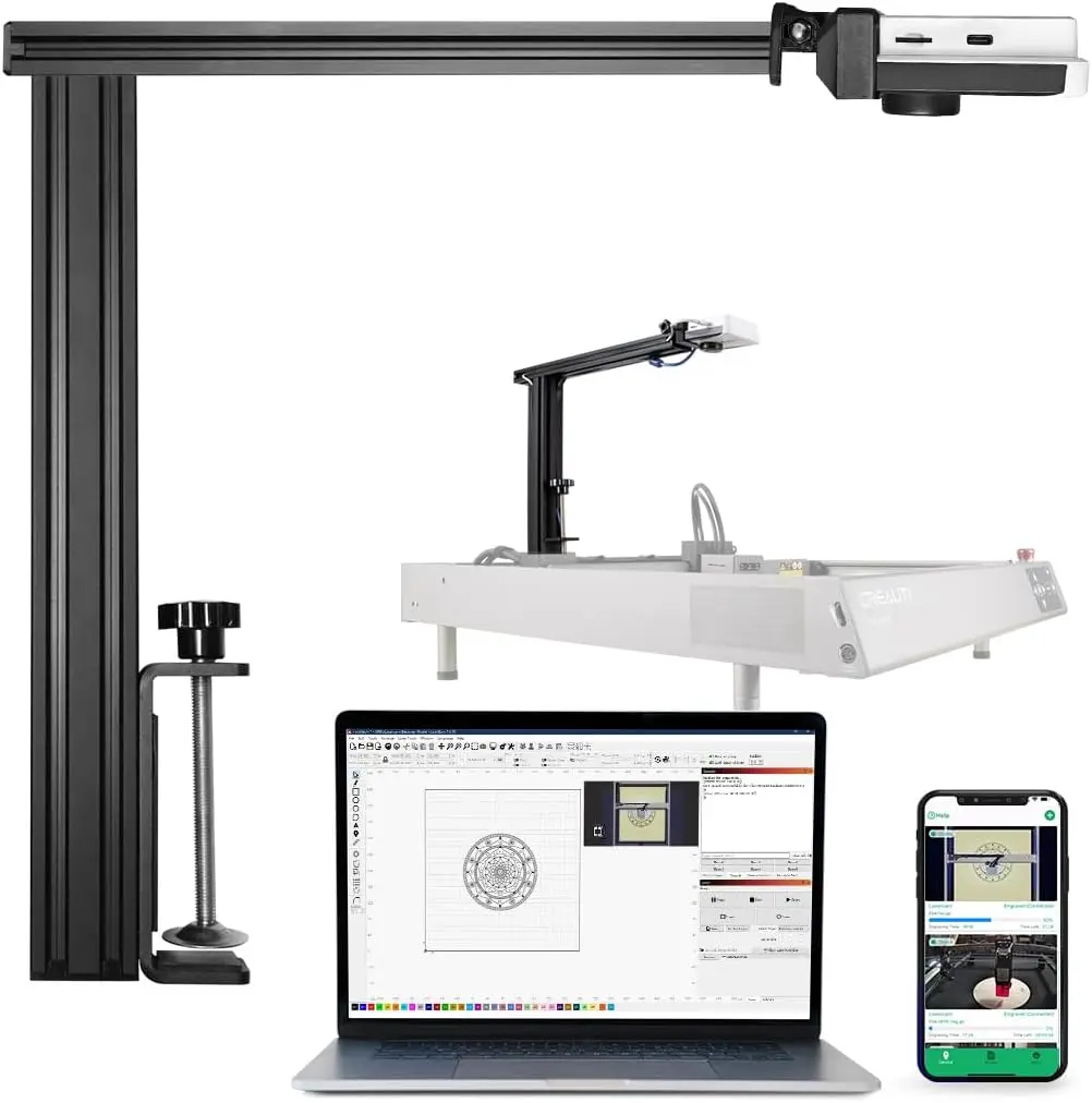 Upgraded Lightburn Camera, Laser Engraver Camera Lasercam, Camera For Laser Engraver, Wireless Positioning And Tracking On