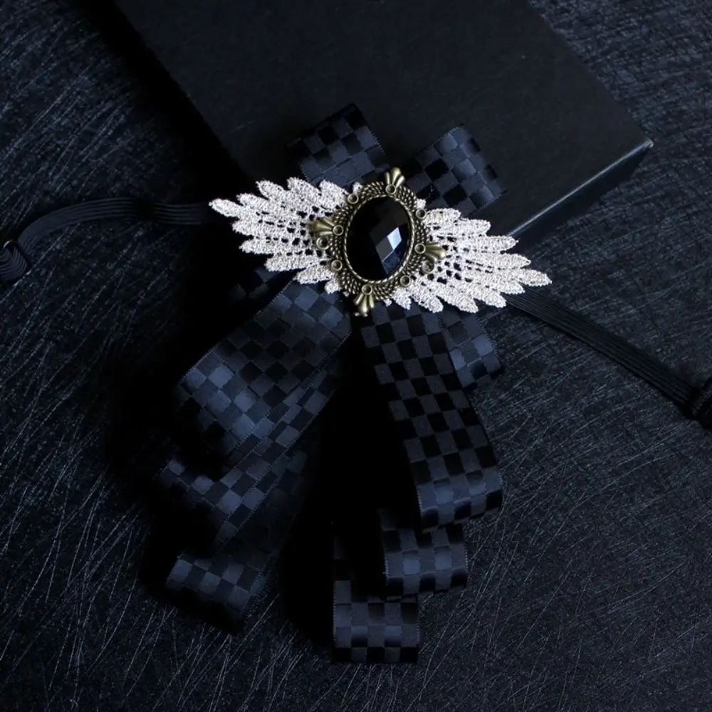 Men's Suit Lapel Flowers Rhinestone Wedding Party Bow Tie Necktie Groom Formal Suit Neck Decor