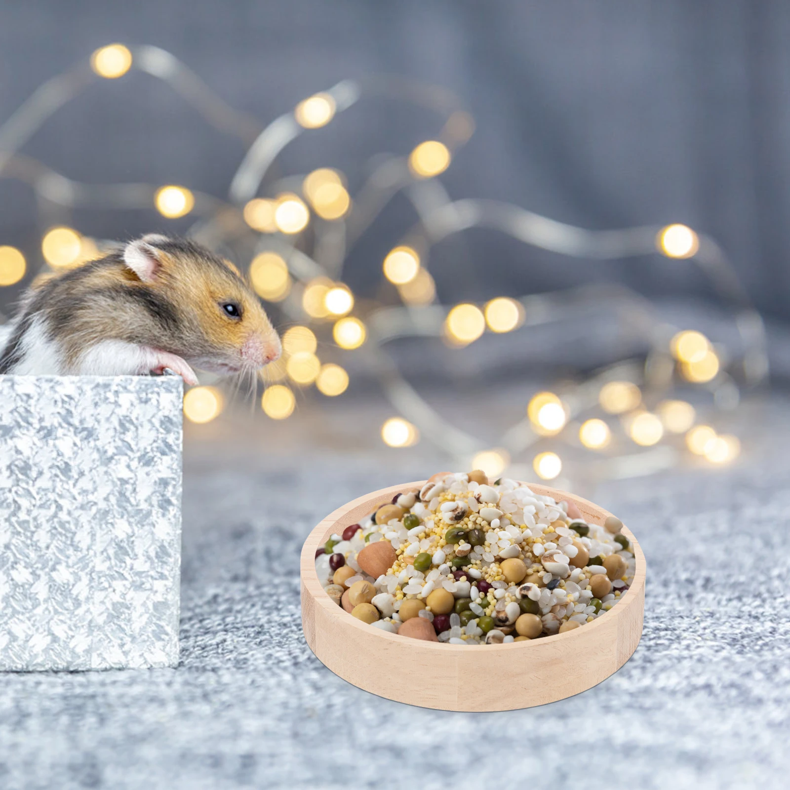 

Large Chinchilla Food Dish Key Decorative Shape Pet Bunny Bowls Hamster Feeding