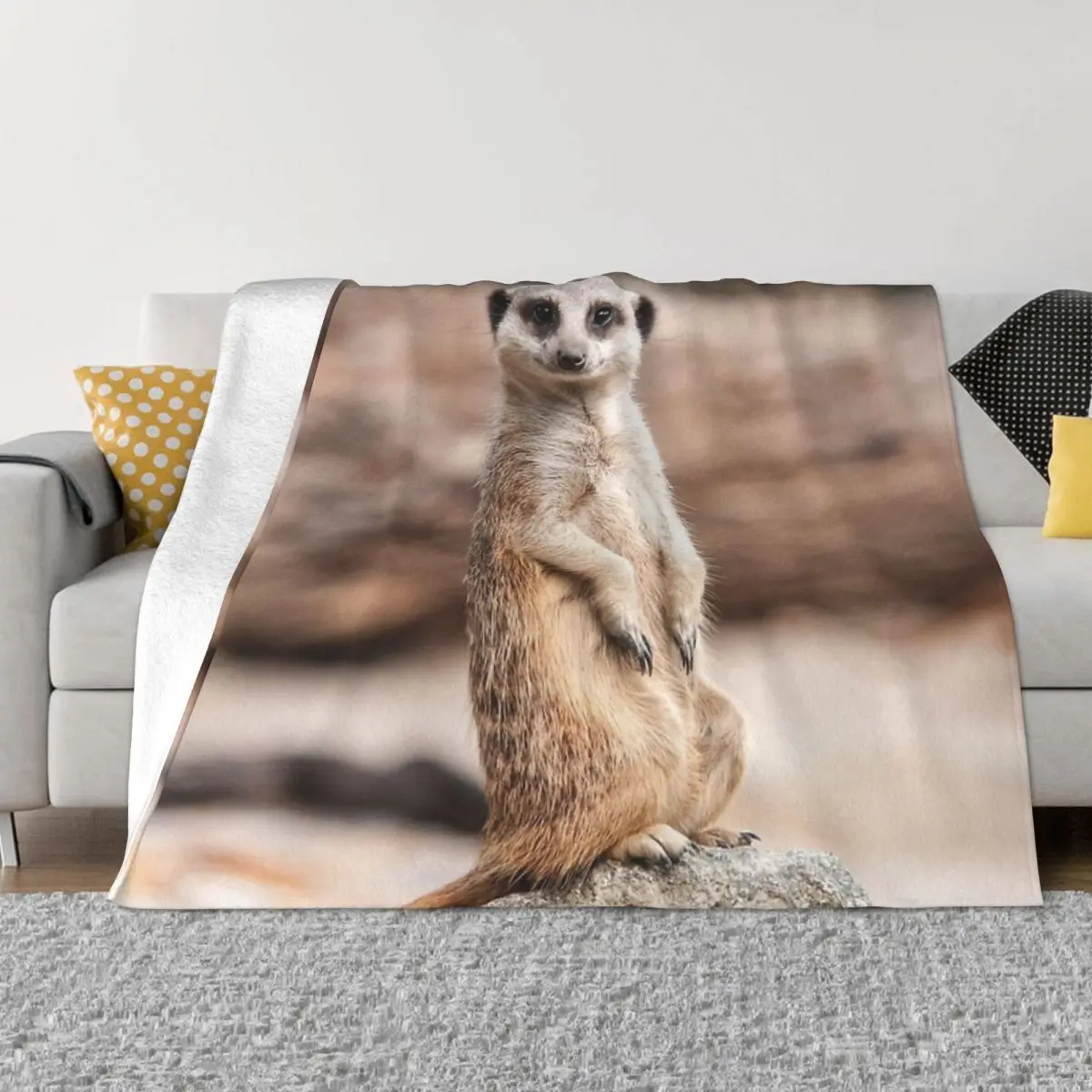 Meerkat Photography Home Blankets Winter Blankets Custom Blanket Personalized Throw Blanket