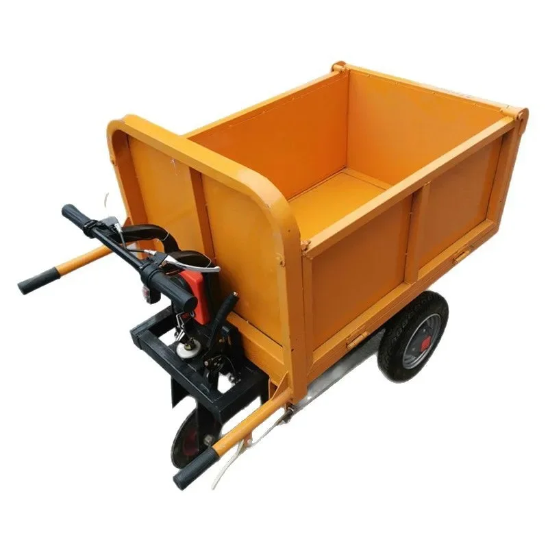 Construction machinery gray bucket truck, construction site dump truck