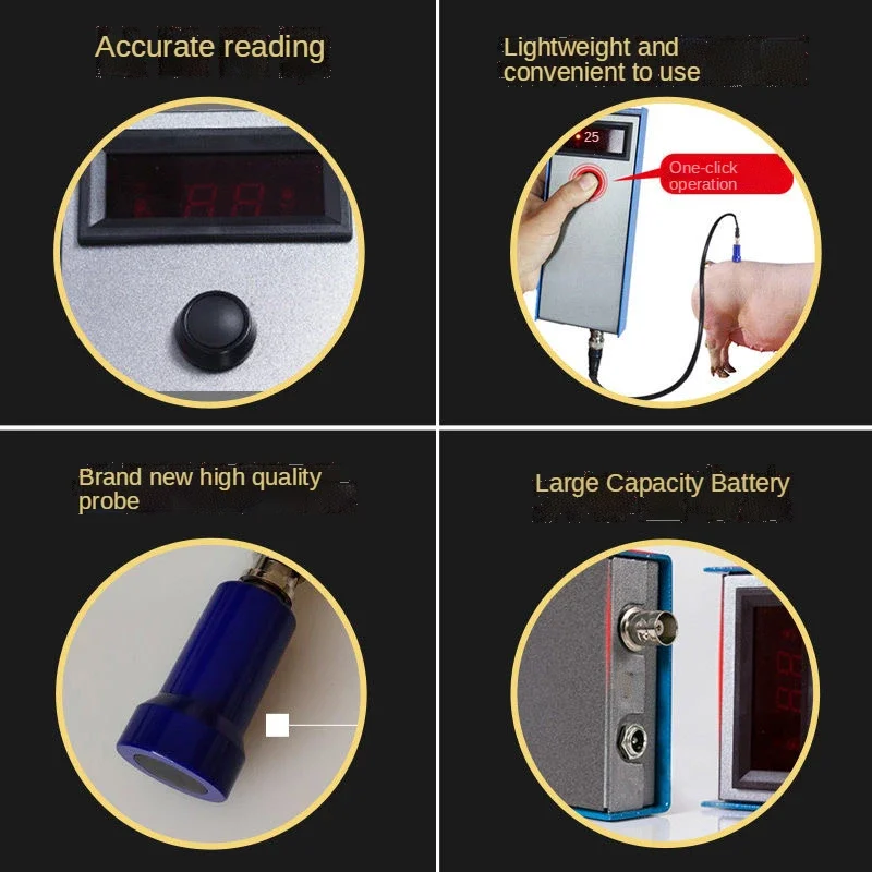 Precision Pig Back Fat Detector Farm Animal Measurement Tool Essential Livestock Equipment for Agriculture