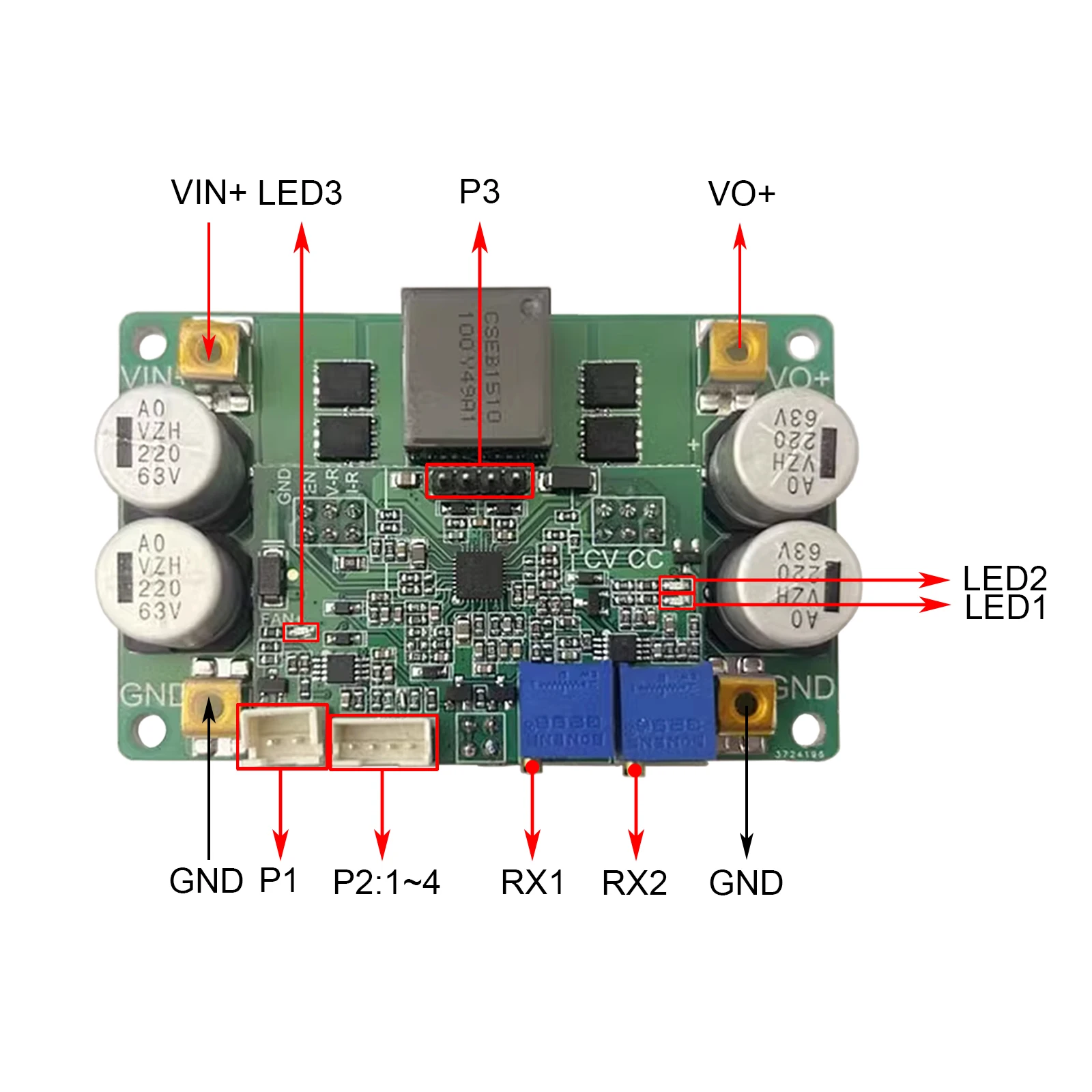 DC-DC Automatic Boost Buck Converter Module Step UP/Down Power Supply 1100W 20A CVCC 9V-58V to 3V-56V Voltage Stabilizer