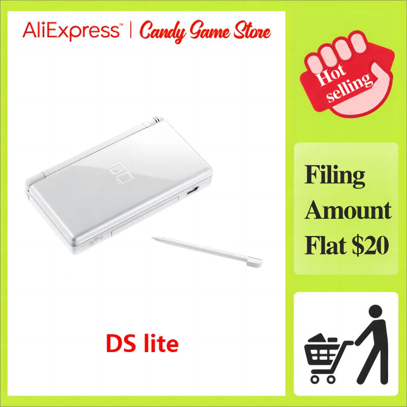 Original For Nintendo DS Lite Game Console For Nintendo DSL Palm