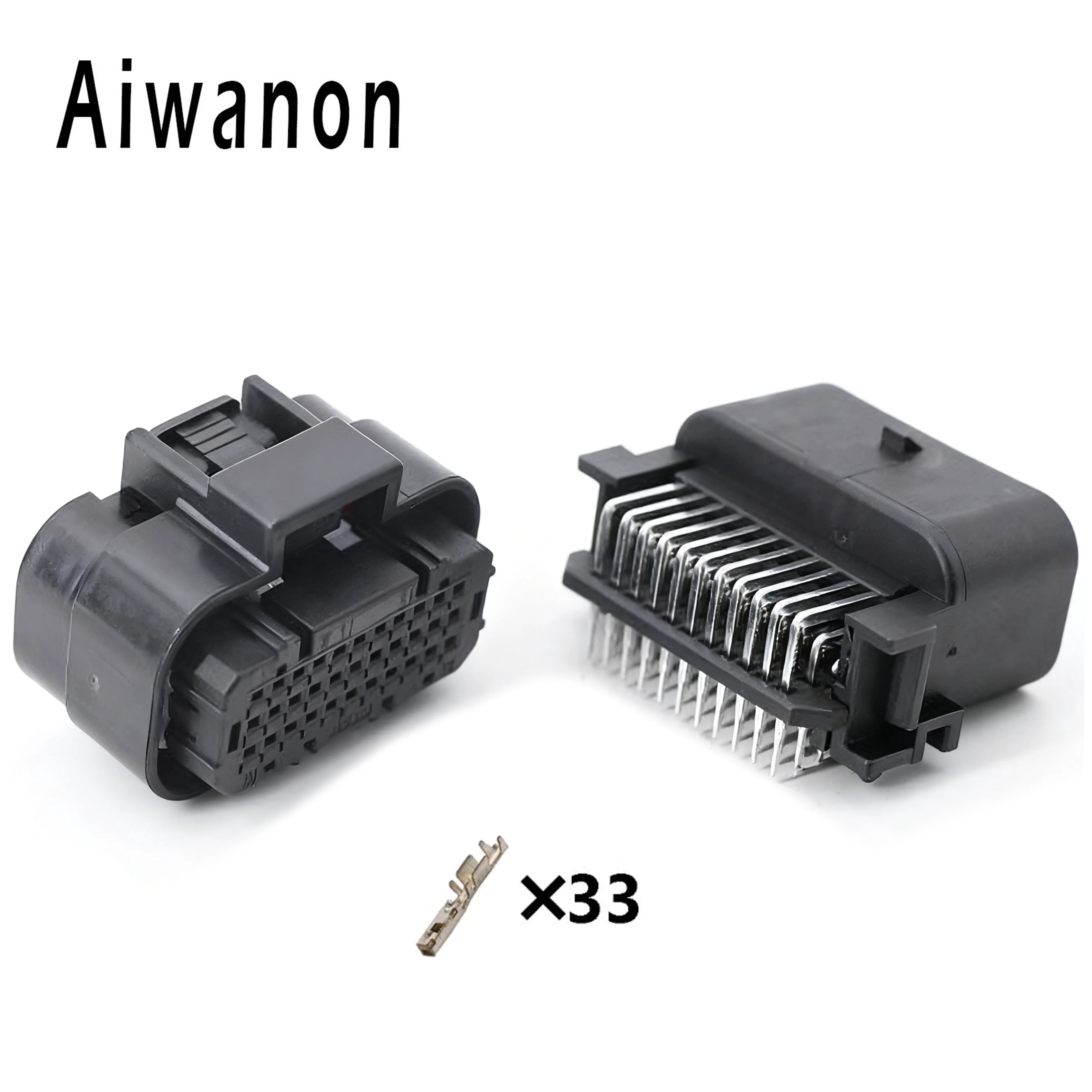 

1 Set 33 Pin Car ECU Low Current PCB Electrical Connector Female Male Wire Harness Plug For Yamaha 1554461-1 1554458-2