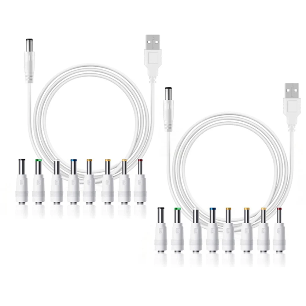 

Interchangeable Adapters DC Power Cable For Easy Charging 2000mA Power Supply 5V 9V 12V Output Interchangeable Connector Sizes