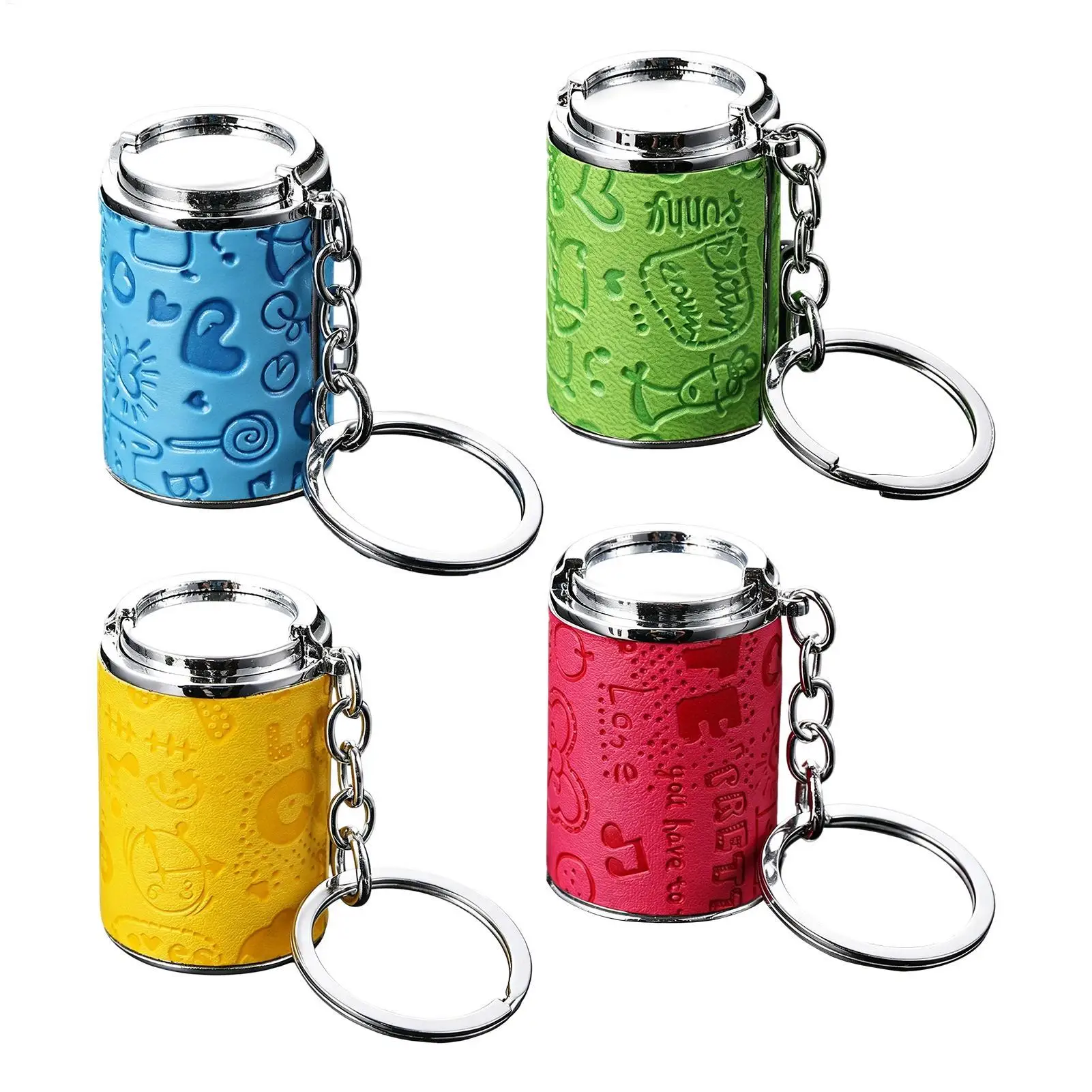 Mini Coin Holder Keychain 2-in-1 Portable Loose Change Storage Keyring Push Closure Pocket Coin Case Wallet Travel Organizer