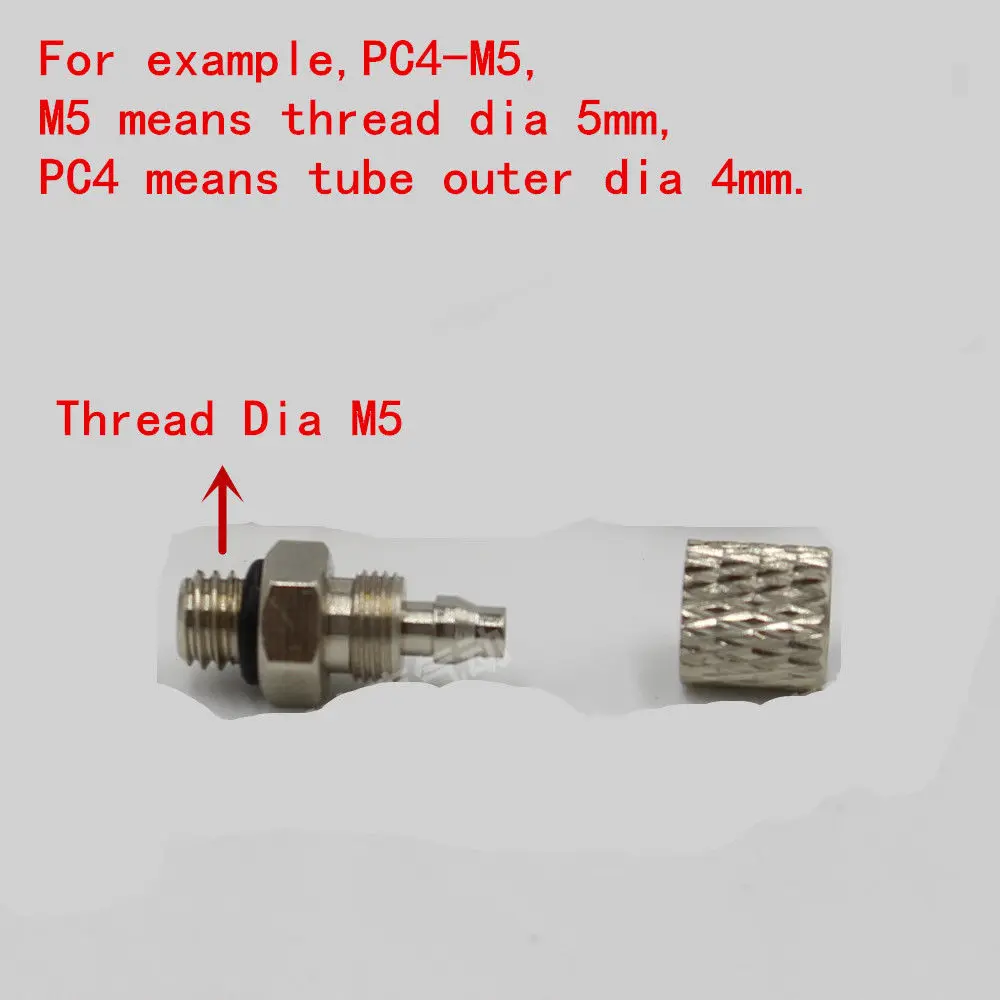 20Pcs Straight Pneumatic Pipe Air Hose Quick Fitting Mini Connector Iron