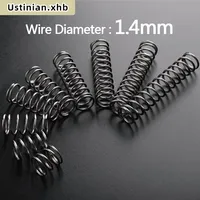 10Pcs Wire Diameter:1.4mm, 65Mn Spring Steel Return Compression Spring, Wire Diameter: 1.4mm, Diameter: 8-22mm, Length: 10-100mm