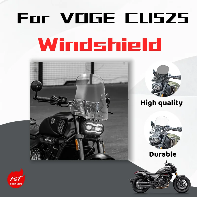 ForVOGE CU525 windshield and rain guard modification parts
