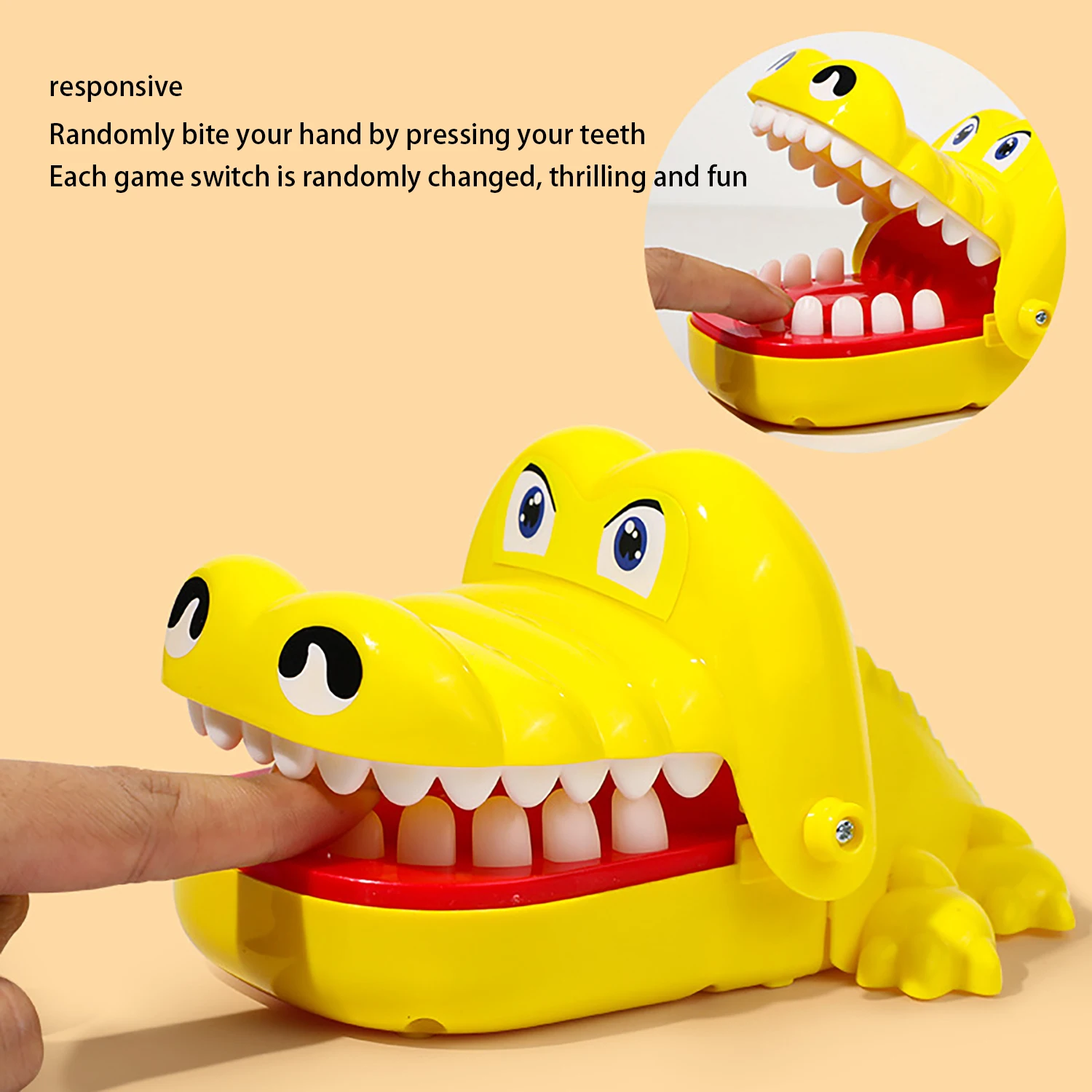 Krokodilbeetvingerspeelgoed, leuk truc en verrassing desktopspel, leuk speelgoed voor ouder-kind kinderen
