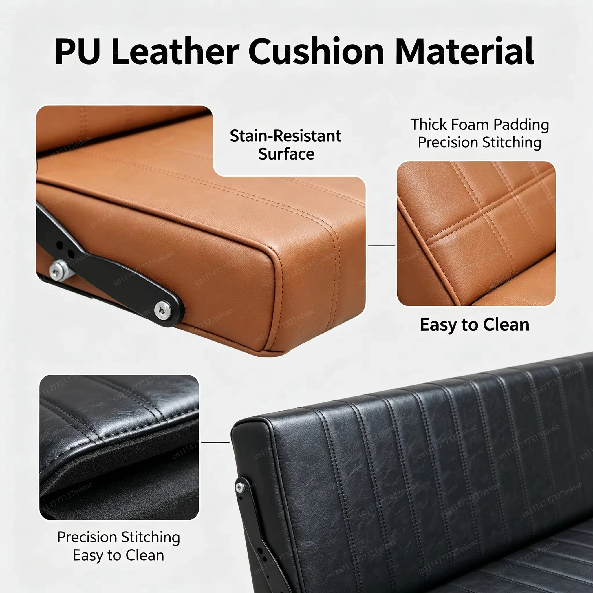 Wall-mounted flip-over sofa bed, space-saving PU leather RV for RVs and caravans
