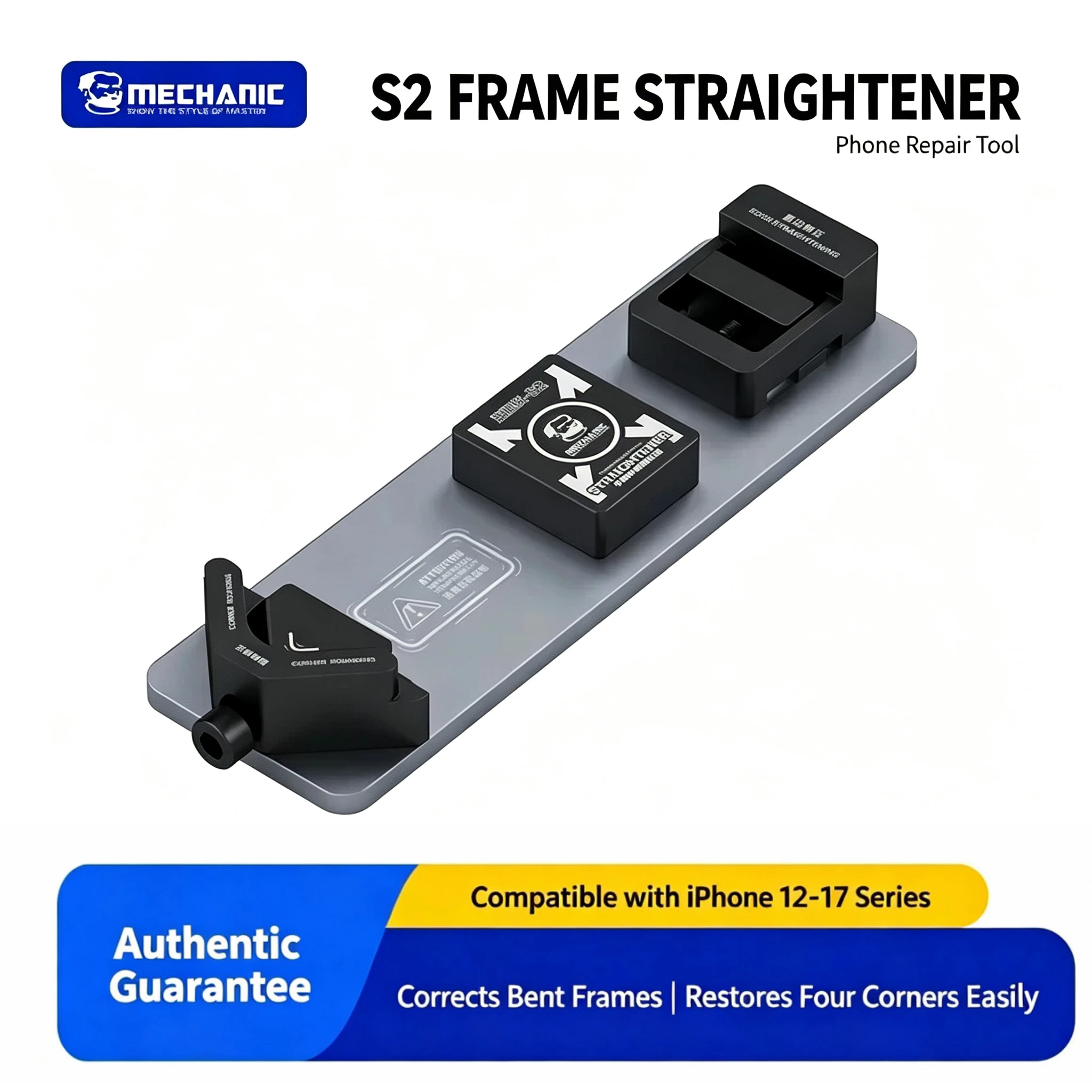 Mechanic S2 Phone Middle Frame Straightener Tool For iPhone 12-17 Series Phone Bezel Corrector Edge Corner Rounding Fix Repair
