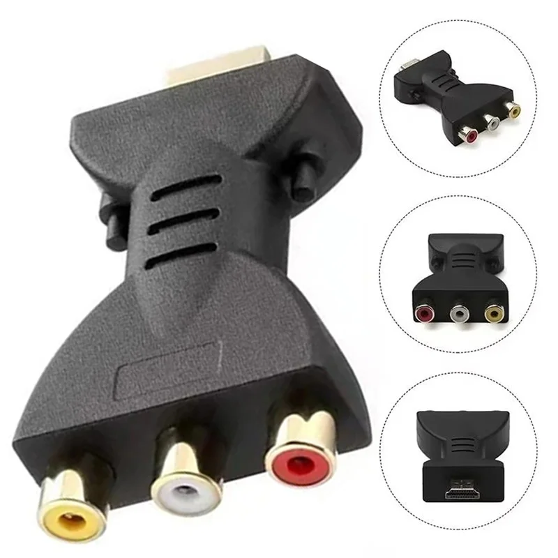 RCA AV To HDMI-compatible Converter 3RCA Red White Yellow Connector For HD TV Box DVD Player PAL NTSC Switch Support Video Audio
