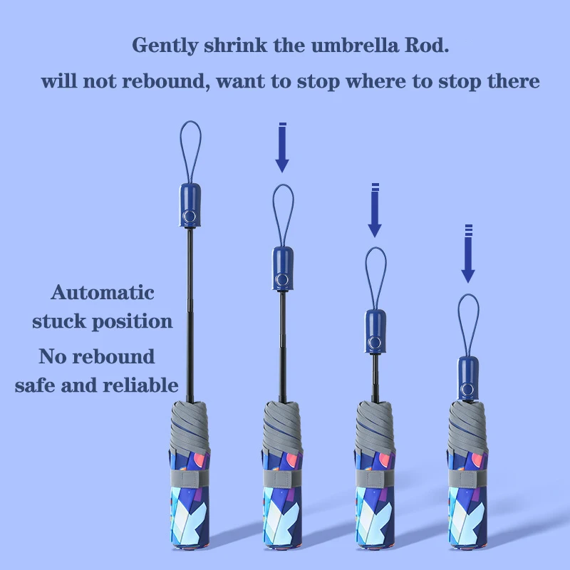 Umbrella Design of reflective strip at night Safe anti-rebound Automatic folding umbrella Astronaut space dog Gift umbrella