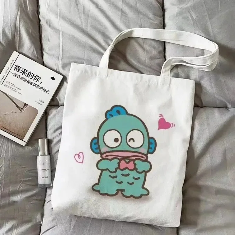 حقيبة يد قماشية كاواي هانجيودون للفتيات المراهقات، تصميم لطيف قابل للغسل، مثالية للتسوق في المدارس والكلية، هدية للاستخدام اليومي #4