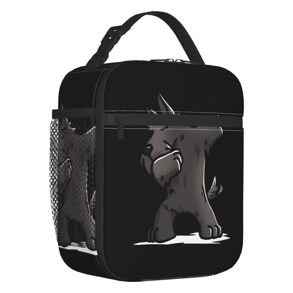 

Funny Dabbing Scottish Terrier Dog Insulated Lunch Bags for Work School Scottie Lover Leakproof Thermal Cooler Lunch Box Kids