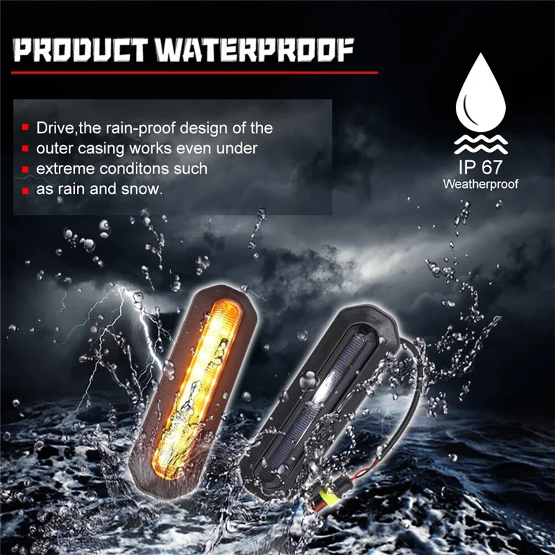 

Front Grille Running Light Kit Smoked Amber LED For Ford Bronco Raptor 2021-2023 Style