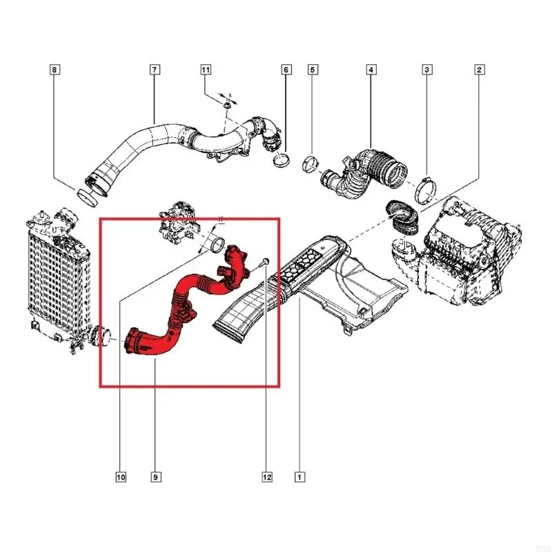 M76E Gummi-Luftansaugschlauchrohr für ausgewählte Motoransaugschlauchmodelle 144604EJ0B Luftfilter-Ansaugschlauch – Detail 8